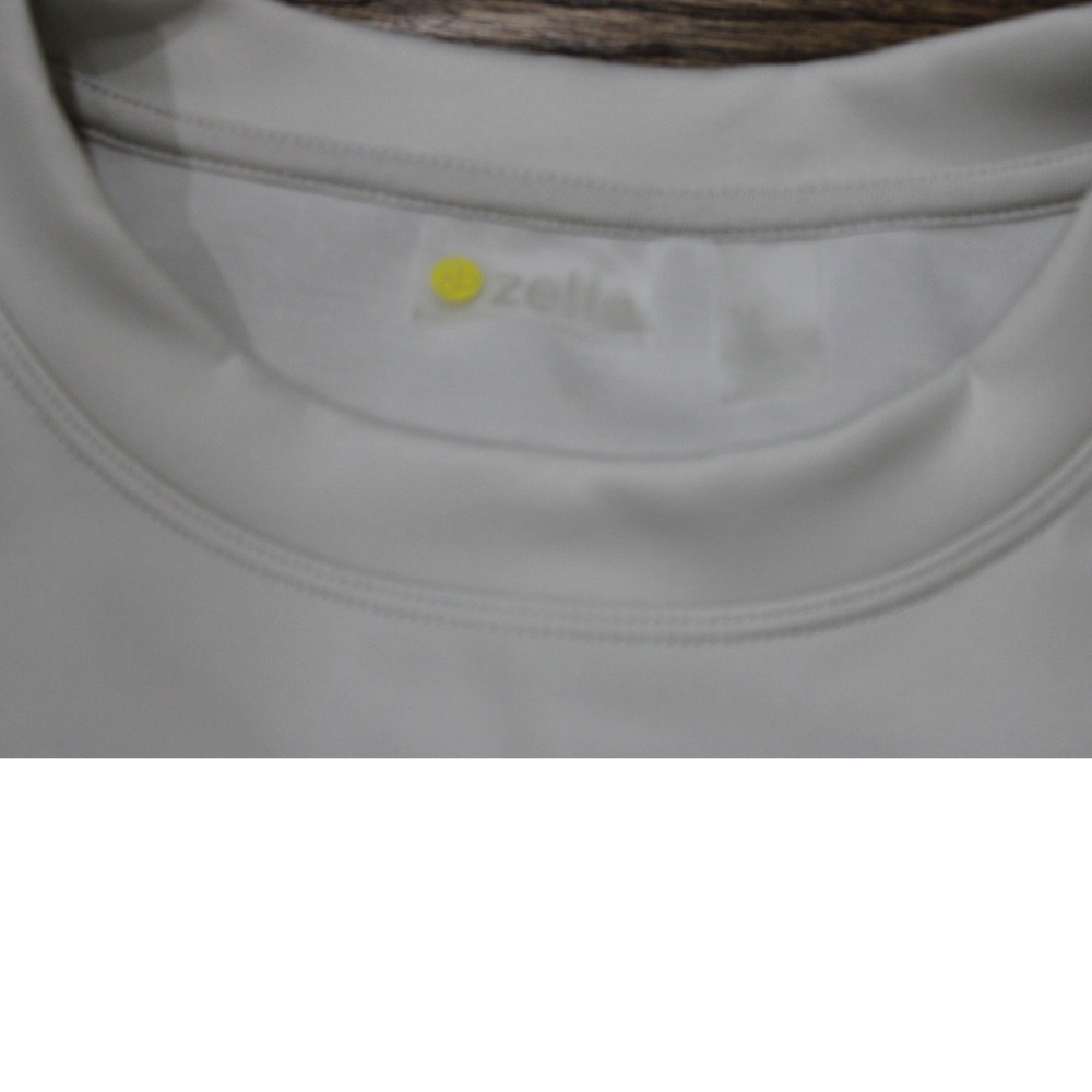 Zella Soft Scuba Knit Oversized Crewneck Sweatshirt Pockets Cream M Athliesure - Picture 3 of 4